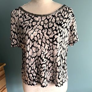 INC oversized crop top Small/Medium Beautifully detailed animal print.